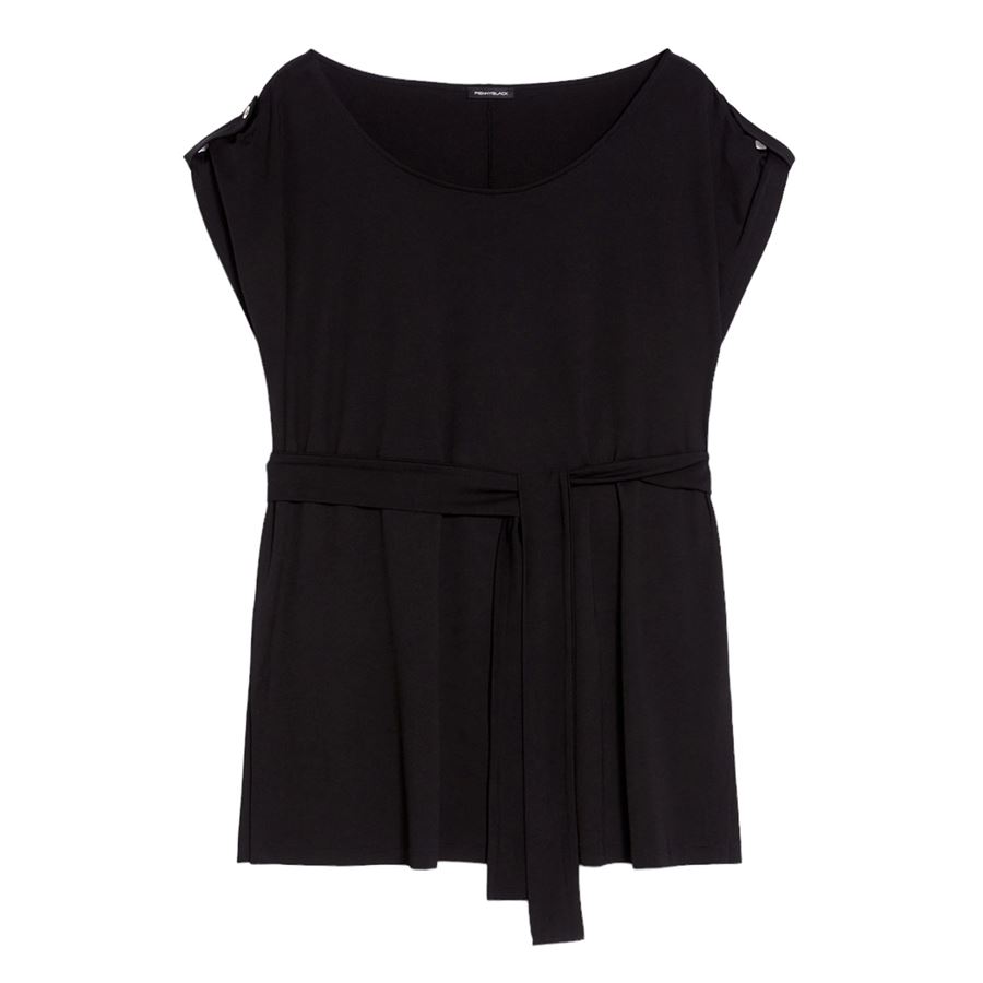 MAFALDA T-SHIRT PIQUET DI VISCOSA STRETCH Penny Black | 2411971046200004